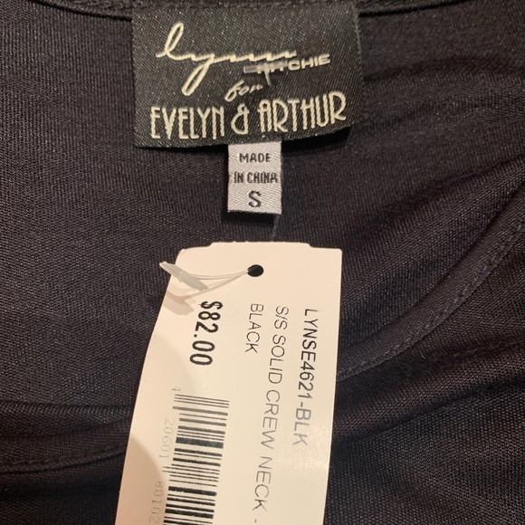 NWT Lynn Ritchie for Evelyn & Arthur Black T-Shirt Size S - Picture 4 of 4